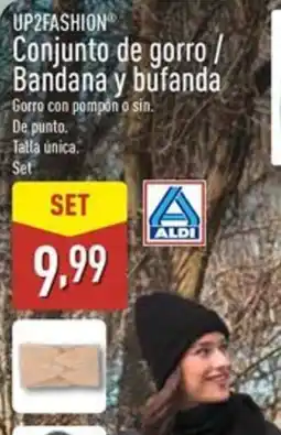 ALDI UP2FASHION Conjunto de gorro / Bandana y bufanda oferta
