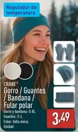 ALDI CRANE Gorro/Guantes /Bandana / Fular polar oferta