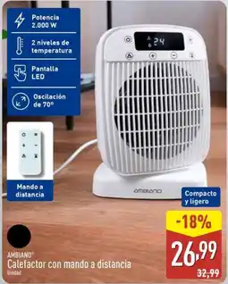 ALDI AMBIANO Calefactor con mando a distancia oferta