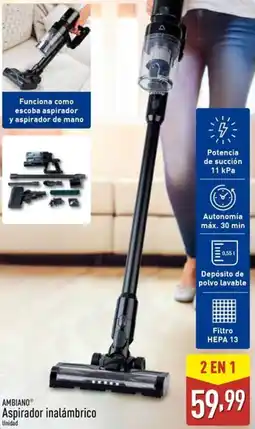 ALDI AMBIANO Aspirador inalámbrico oferta