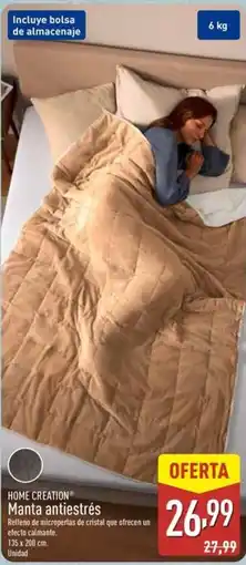 ALDI HOME CREATION Manta antiestrés oferta