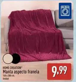 ALDI HOME CREATION Manta aspecto franela oferta