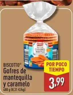 ALDI BISCOTTO Gofres de mantequilla y caramelo oferta