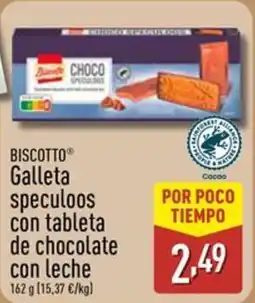 ALDI BISCOTTO Galleta speculoos con tableta de chocolate con leche oferta