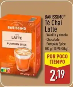 ALDI BARISSIMO Té Chai Latte oferta