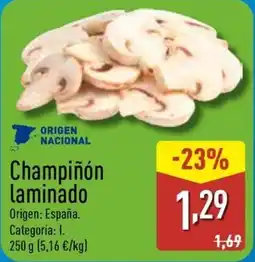 ALDI Champiñón laminado oferta