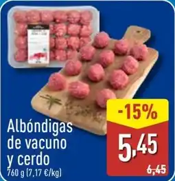 ALDI Albóndigas de vacuno y cerdo oferta
