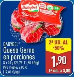 ALDI BABYBEL Queso tierno en porciones oferta