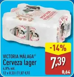 ALDI VICTORIA MÁLAGA Cerveza lager oferta