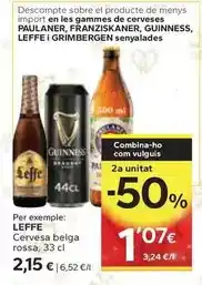 Caprabo Leffe - cervesa belga rossa oferta