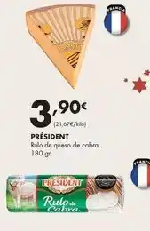 Supermercados Lupa Président - rulo de queso de cabra oferta