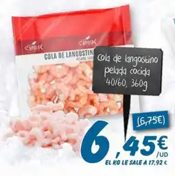 SPAR Cola de langostino pelada cocida 40160 oferta