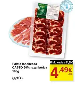 SPAR CASTO Paleta loncheada 50% raza ibérica oferta