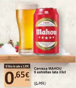 SPAR MAHOU Cerveza 5 estrellas oferta