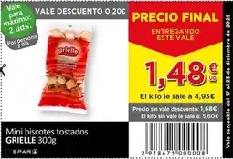 SPAR GRIELLE Mini biscotes tostados oferta