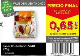SPAR SPAR Panecillos tostados oferta