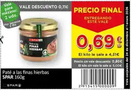 SPAR SPAR Paté a las finas hierbas oferta