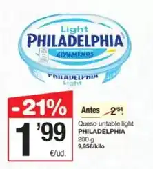 SPAR Fragadis Philadelphia - queso untable light oferta