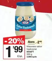 SPAR Fragadis Kraft - maionesa sabor tradicional oferta