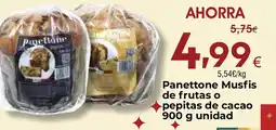 FROIZ Panettone Musfis de frutas o pepitas de cacao oferta