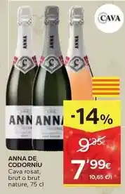 Caprabo Anna de codorníu - cava rosat oferta