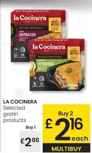 Eroski La cocinera - selected gratin products oferta