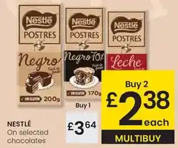 Eroski Nestlé - on selected chocolates oferta