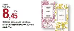 BonpreuEsclat Chanson d'eau - colonia per a donna vainilla o rosa oferta