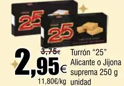 FROIZ Turrón "25" Alicante o Jijona suprema oferta