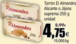 FROIZ EL ALMEDRO Turrón Alicante o Jijona suprema oferta