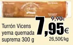 FROIZ Turrón Vicens yema quemada suprema oferta