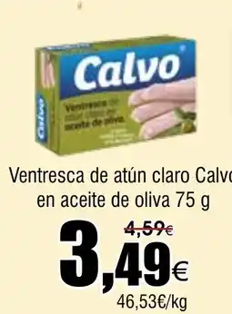 FROIZ CALVO Ventresca de atún claro en aceite de oliva oferta