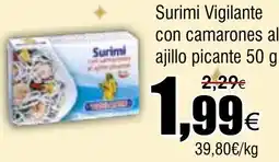 FROIZ Surimi Vigilante con camarones al ajillo picante oferta