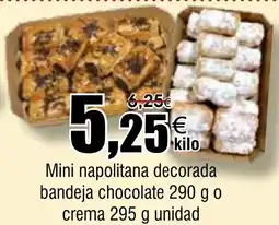 FROIZ Mini napolitana decorada bandeja chocolate 290 g o crema 295 g unidad oferta