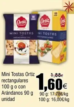 FROIZ ORTIZ Mini Tostas rectangulares o con Arándanos oferta