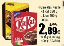FROIZ NESTLE Cereales Kit Kat o Lion oferta