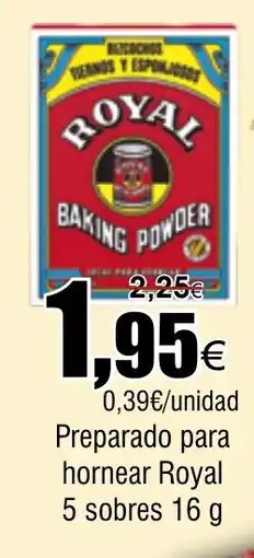 FROIZ ROYAL Preparado para hornear oferta