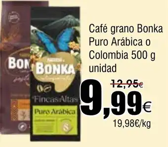 BONKA Café grano Puro Arábica o Colombia