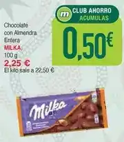 Masymas Milka - chocolate con almendra entera oferta