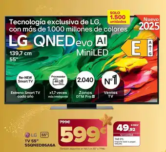 LG TV 55' 55QNED86A6A