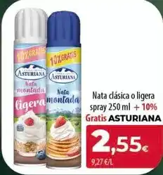 Spar Tenerife La asturiana - nata clasica o ligera spray + 10% gratis oferta