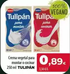 Spar Tenerife Tulipán - crema vegetal para montar o cocinar oferta
