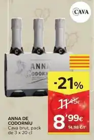 Caprabo Anna de codorníu - cava brut oferta