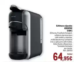 Makro Cecotec - cafetera cápsulas oferta