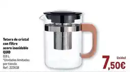 Makro Quid - tetera de cristal con filtro acero inoxidable oferta