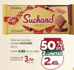 Condis Suchard - torro de xocolata cruxent oferta
