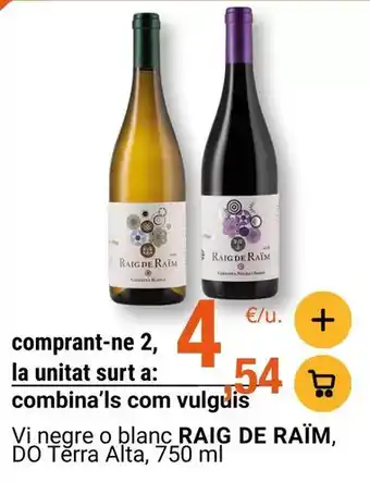 Vi negre o blanc do terra alta