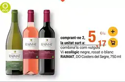 BonpreuEsclat Raimat - vi ecologic negre, rosat o blanc oferta