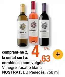 BonpreuEsclat Llet nostra - vi negre, rosat o blanc oferta
