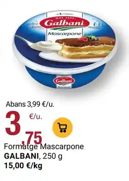 BonpreuEsclat Galbani - formatge mascarpone oferta
